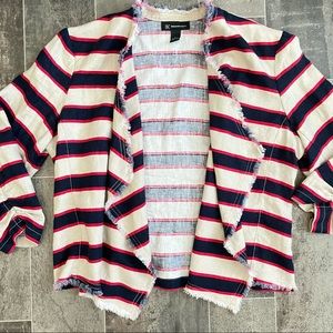 INC International Concepts Linen Striped Blazer